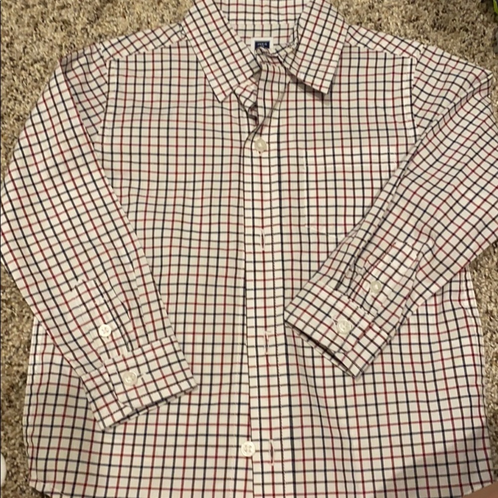 2T Janie and Jack black & red gingham dress shirt